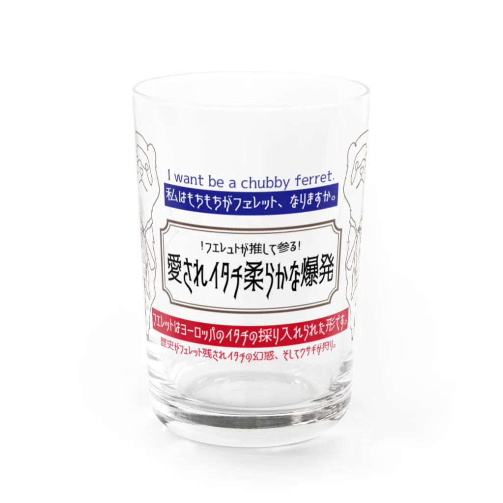 Chubby Ferretの怪しい日本語 フェレット Water Glass :front