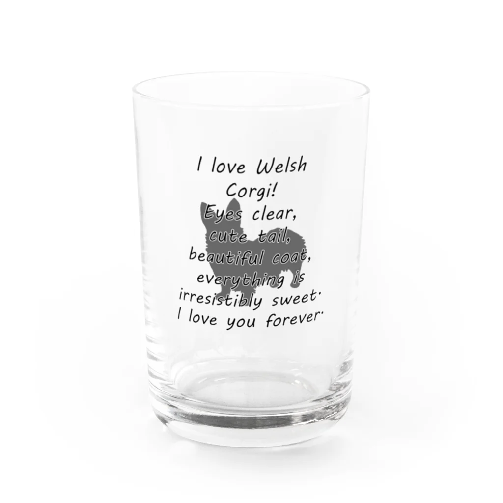 onehappinessのコーギー Water Glass :front