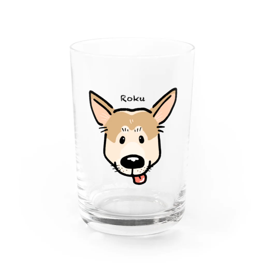 りちの鼻の大きい ろく Water Glass :front