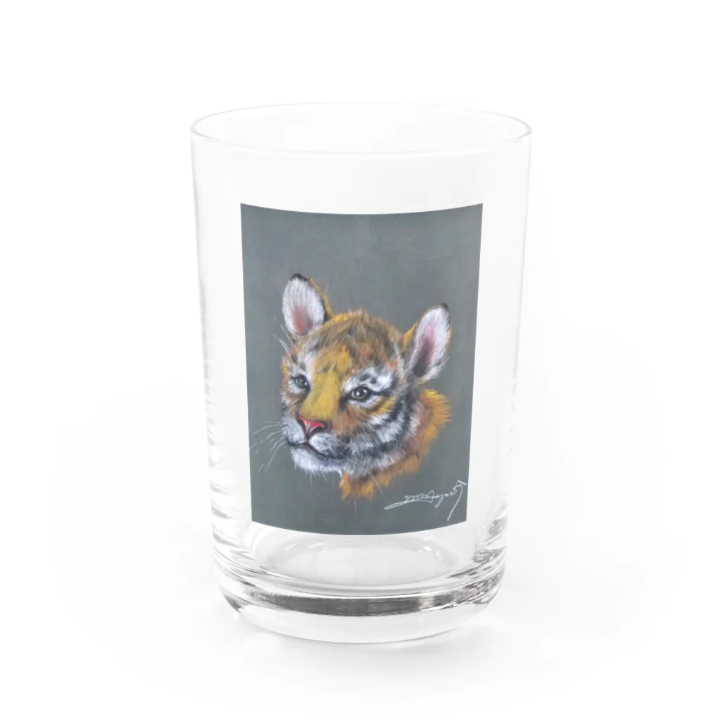 永久凍土の国の白夜の虎の仔２０２０ Water Glass :front