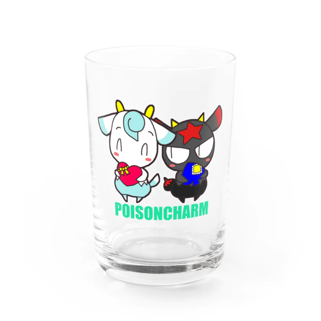 POISONCHARM電脳露店2号のアオヤギさんとミヤギちゃん Water Glass :front