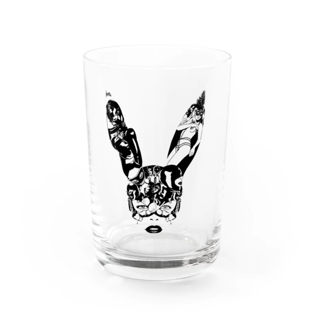 SIXTY-NINE FACTORYのBlack Bunny Mask Water Glass :front