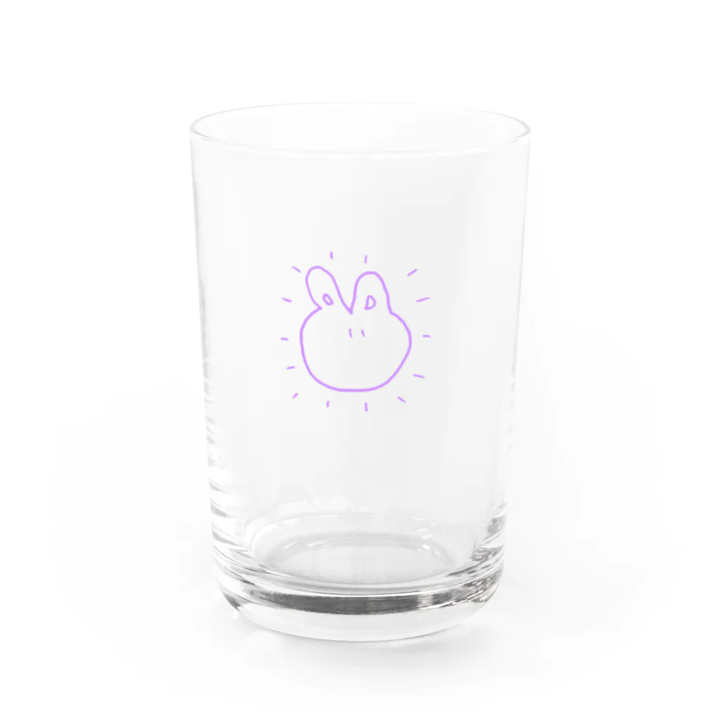 ハッピーメンヘラカンパニーのむらさきうさぎ Water Glass :front