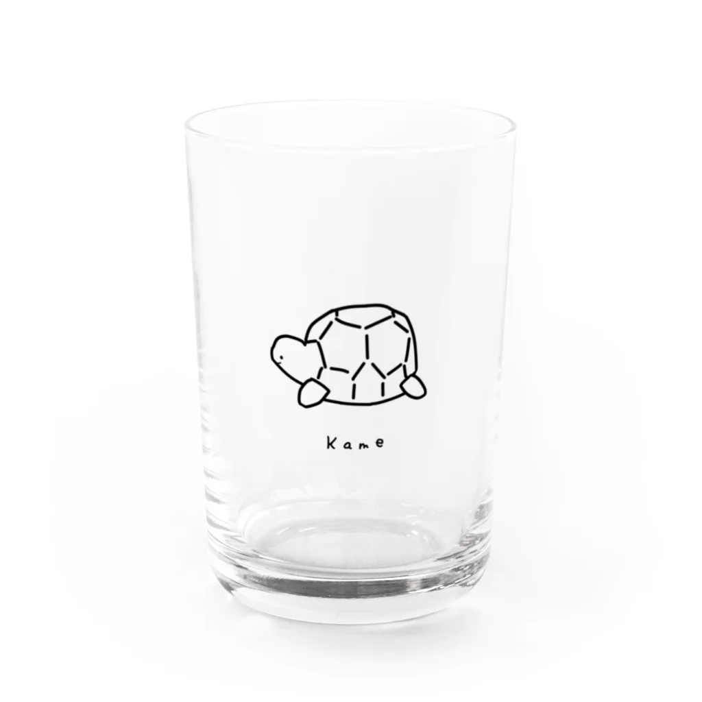 小鳥と映画館のカメ Water Glass :front