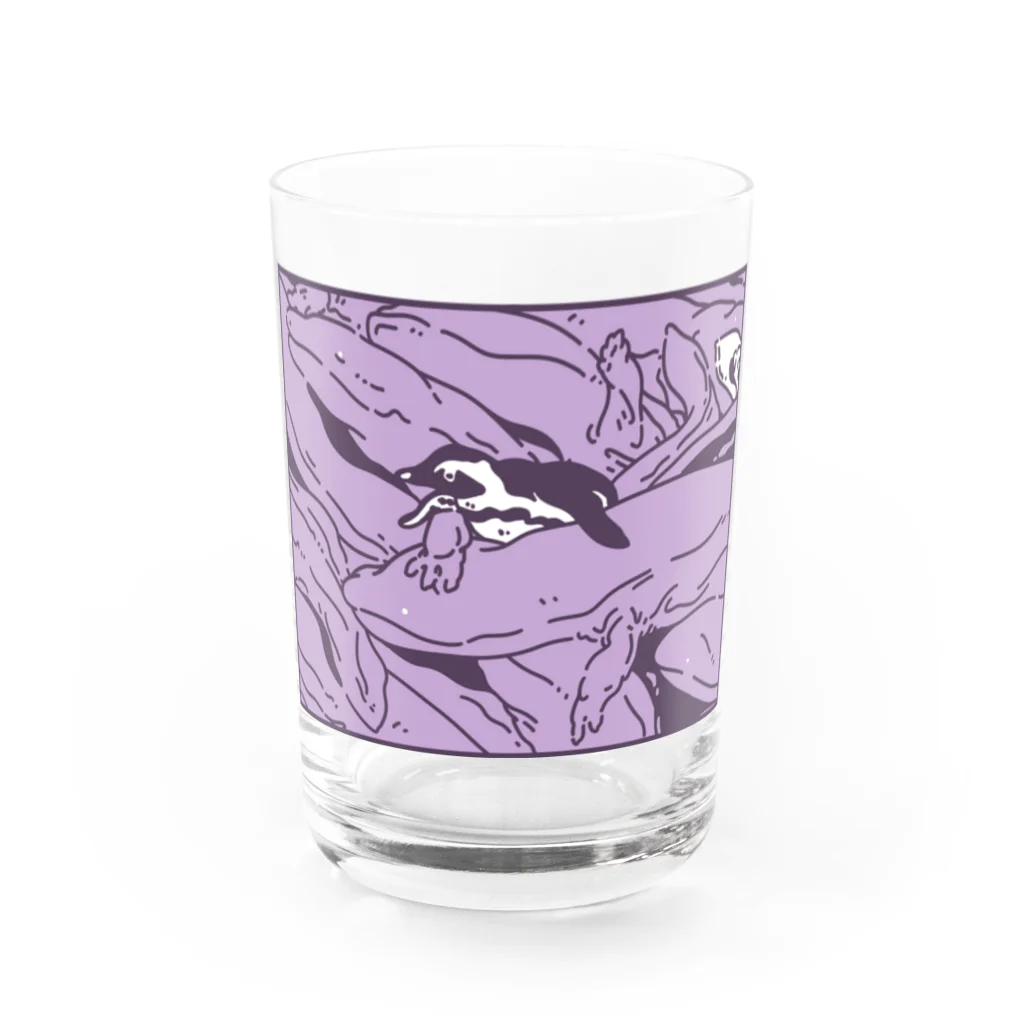 ナイロドノのぎゅうぎゅうオオサンショウウオ　ラベンダー Water Glass :front