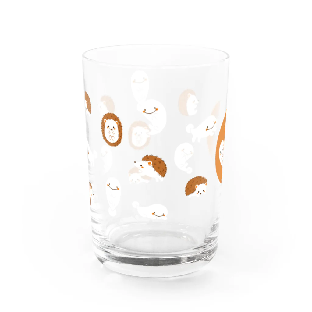 すずきいときちのさらまんだーとハリネズミ Water Glass :front