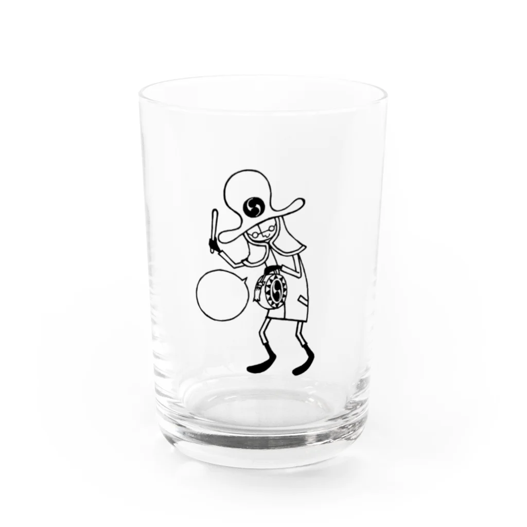 米豆商店／ヨネクラカオリの南京小僧（討入男）黒 Water Glass :front