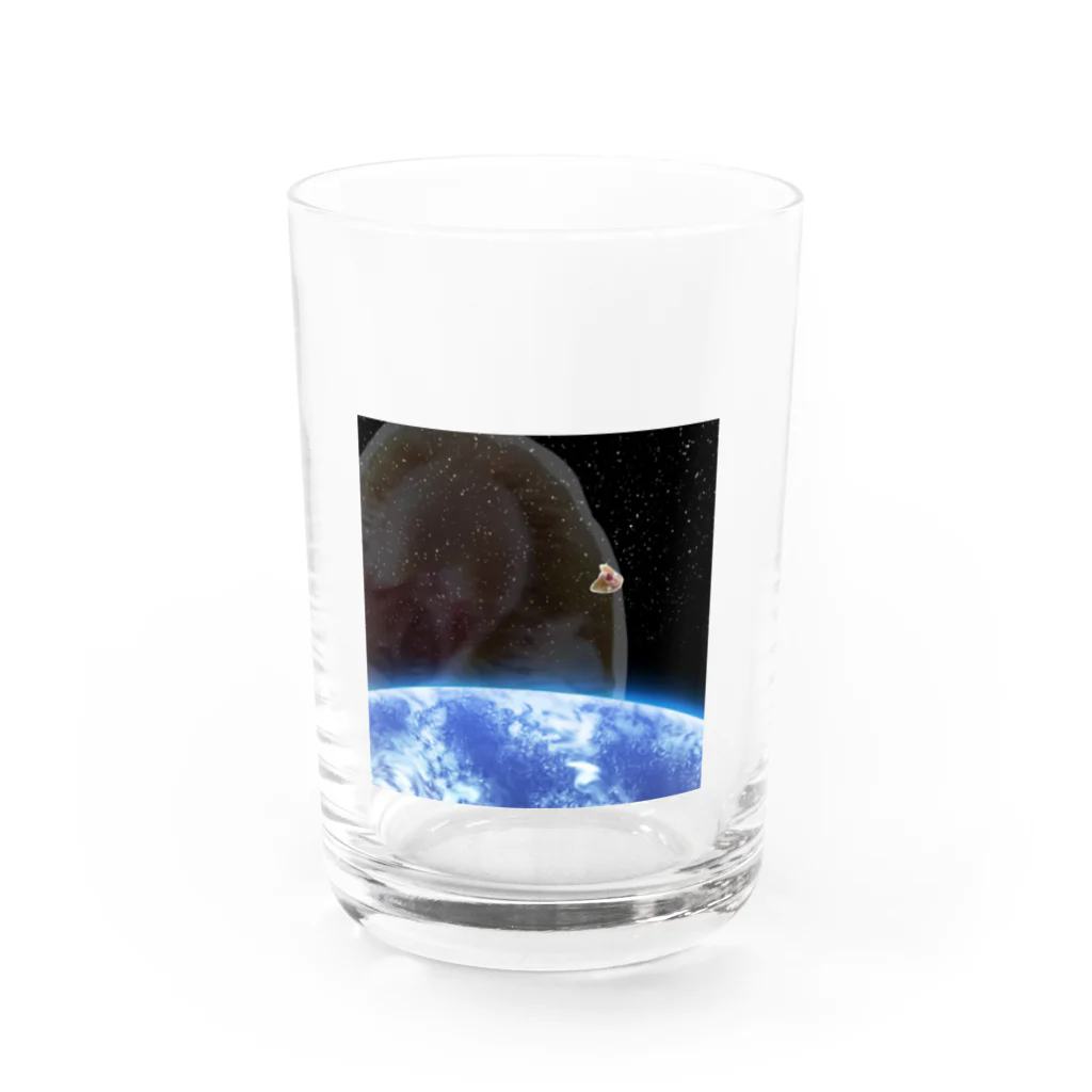 まめ。@mamenoya.の宇宙のあんぐりよも Water Glass :front