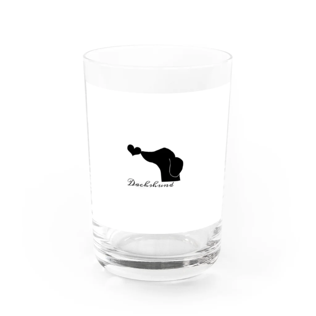 Happy dogsのDachshund Water Glass :front