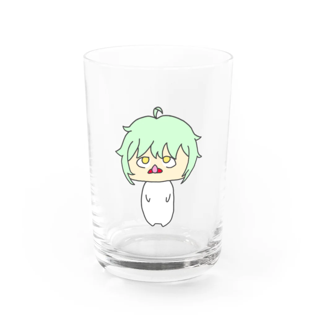 ぷらなりあん工房@物販の何とも言えない表情をしているルビちゃん Water Glass :front