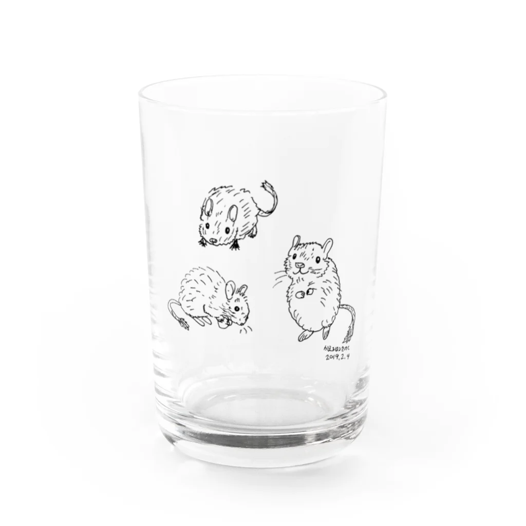 かえるはるきのこ（RURUKO)のデグー Water Glass :front