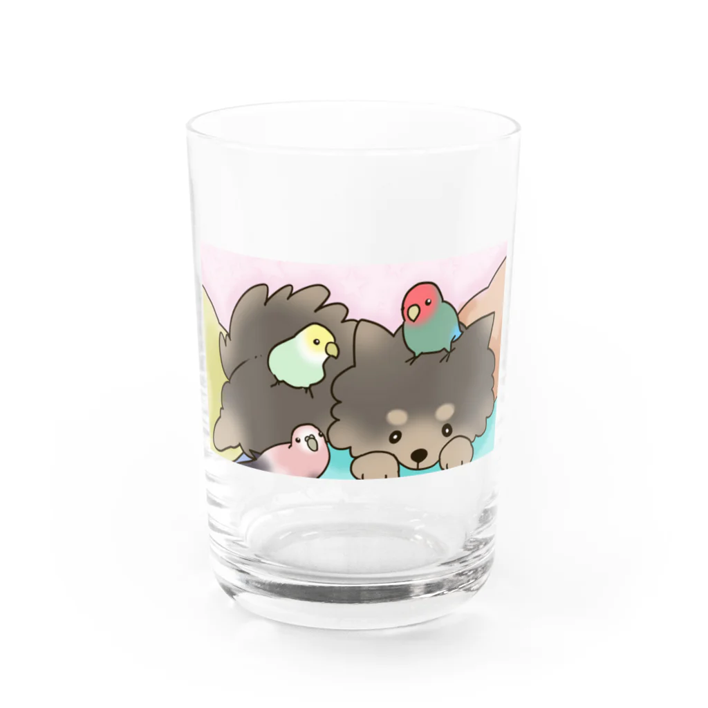 佐藤家アニマルグッズショップの佐藤家アニマル集合グラス Water Glass :front