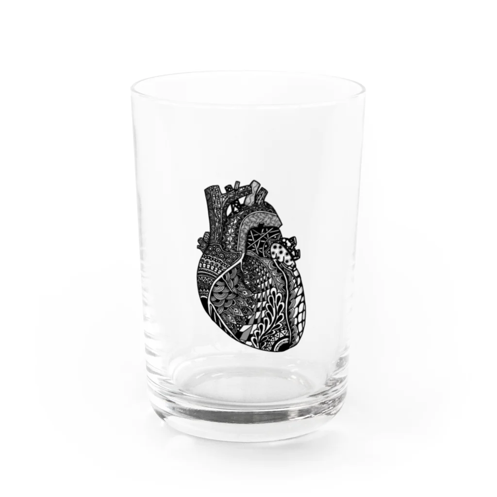 Maruchobiの心臓しんぞうアート maruchobi Water Glass :front