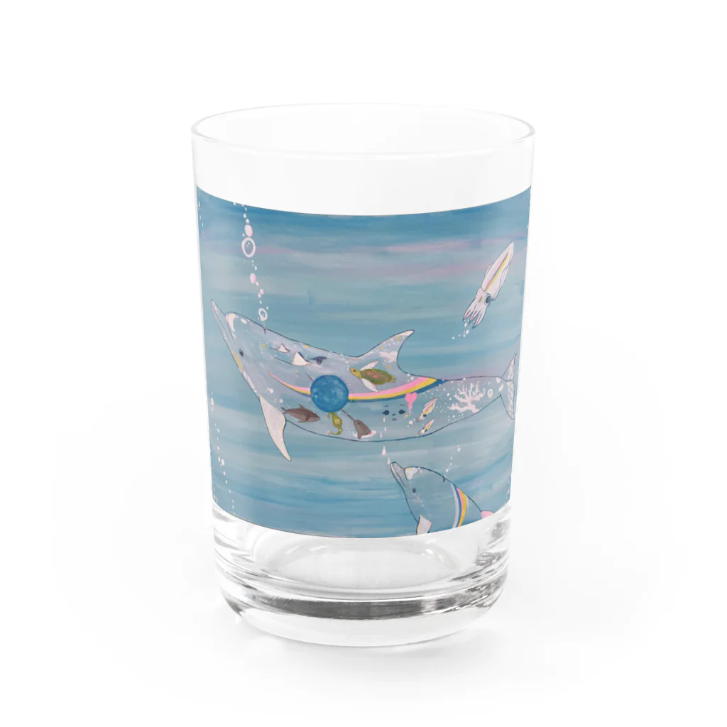 SHACHIKOのイルカゼリー Water Glass :front