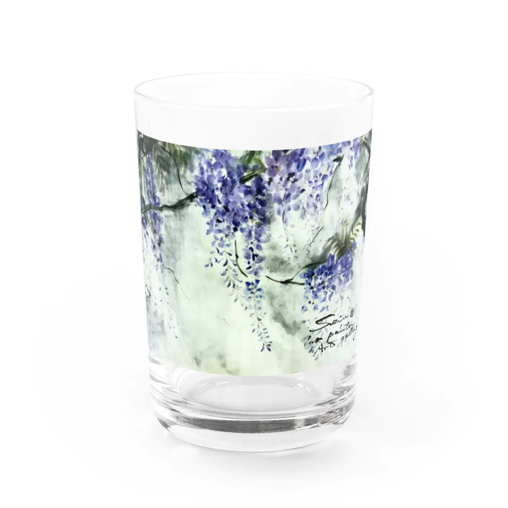 中村青雨 水墨画家  Artgalleryの藤　① Water Glass :front