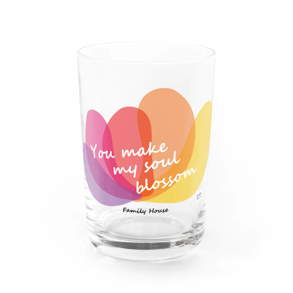 CoCoCotのファミリーハウス＜チャリティ＞花 Water Glass :front