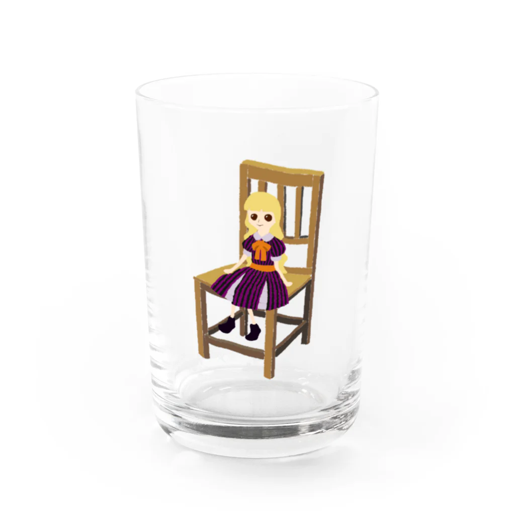 Miry身内用ショップのフランス人形が座ってる(ハロウィンver.) Water Glass :front