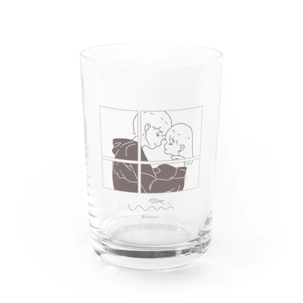 wami_goodsの愛だと知ったよ Water Glass :front