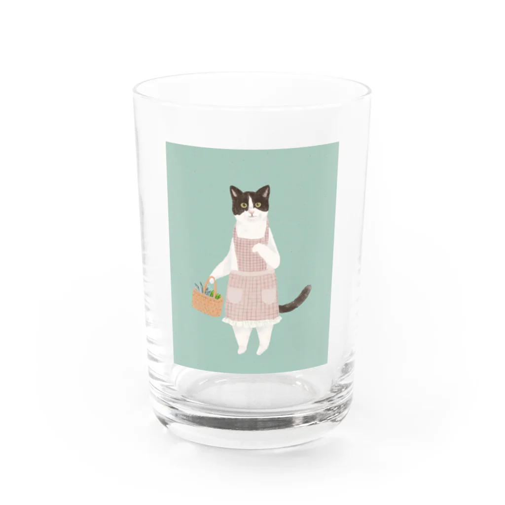 森のあらかるとの主婦ねこさん Water Glass :front