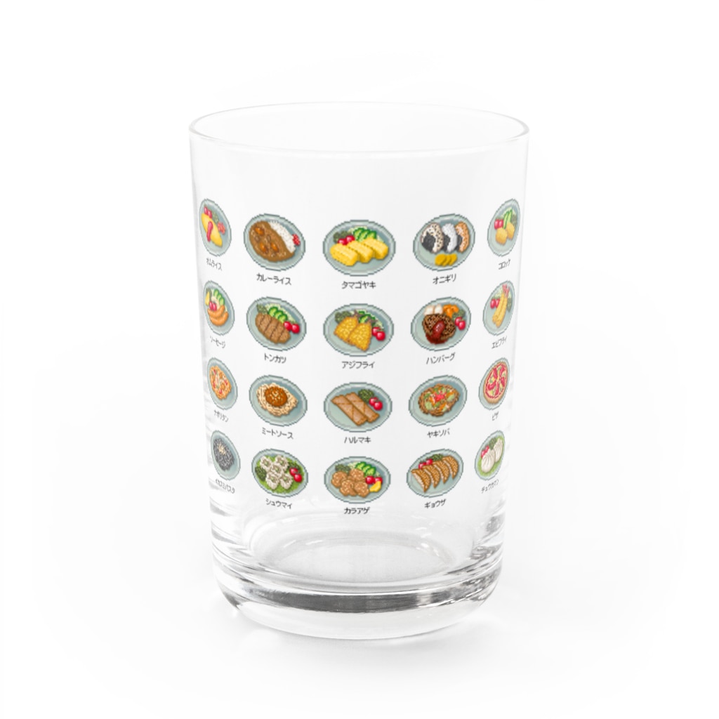 猫と釣り人のMENU_2C_Y Water Glass :front
