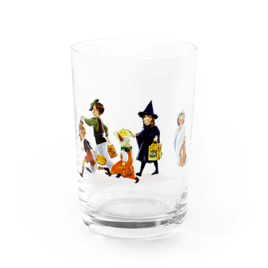 マツダヤスヨのイラストのTrick Or Treat Water Glass :front