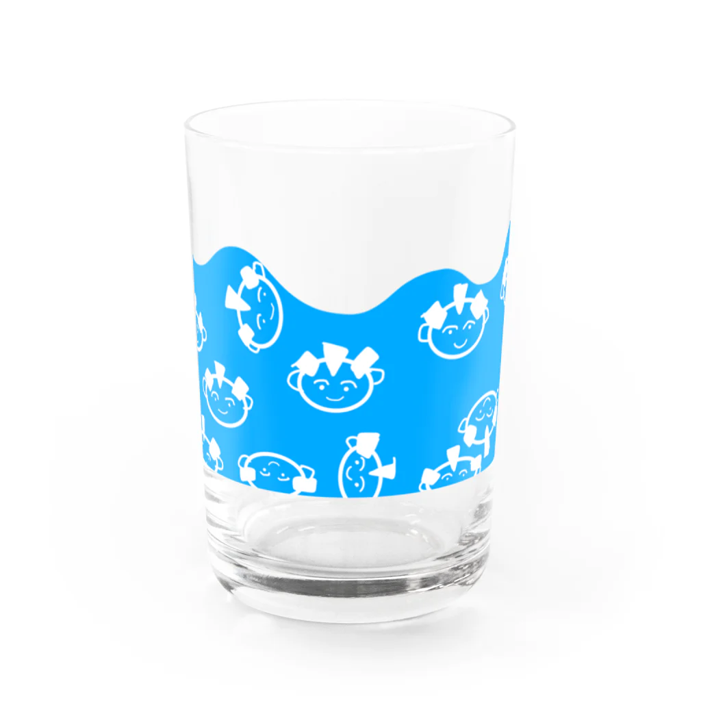 全ヅラ連の全ヅラ連　ただただ漂う子たち Water Glass :front