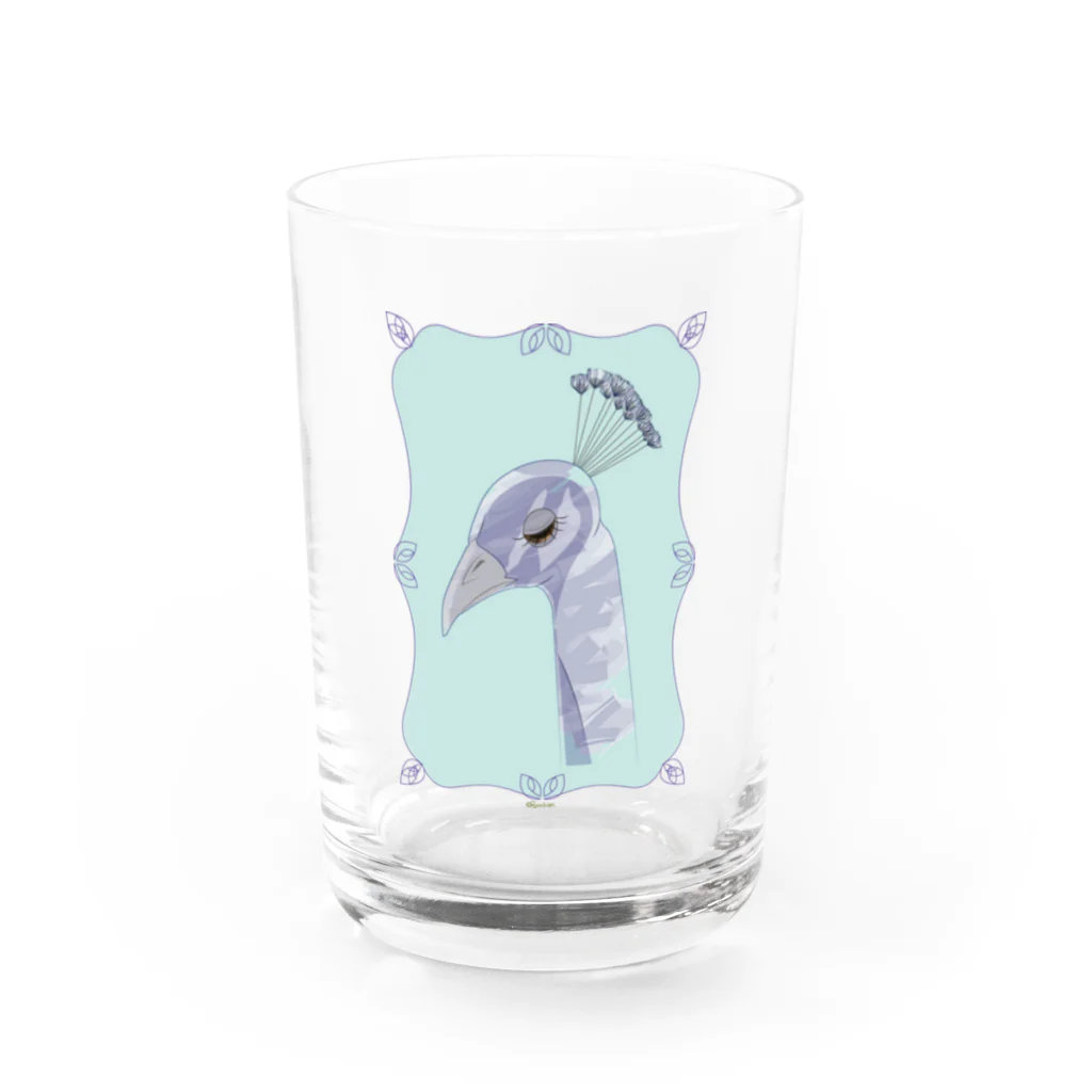 すとれんじショップのクジャク Water Glass :front