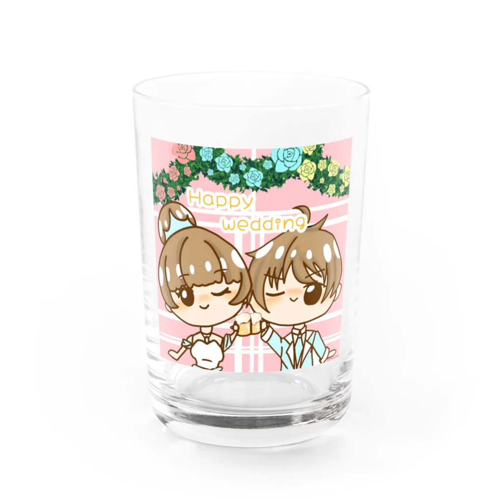 🐕不思議の国の聖楓🎠🍻🐾⎊のウエディング Water Glass :front