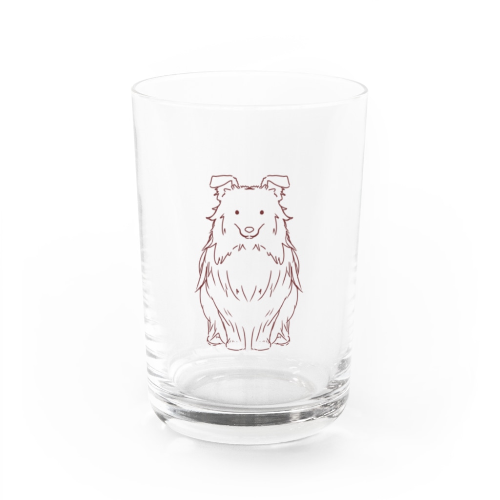 pet goodsのおすわりシェルティ Water Glass :front