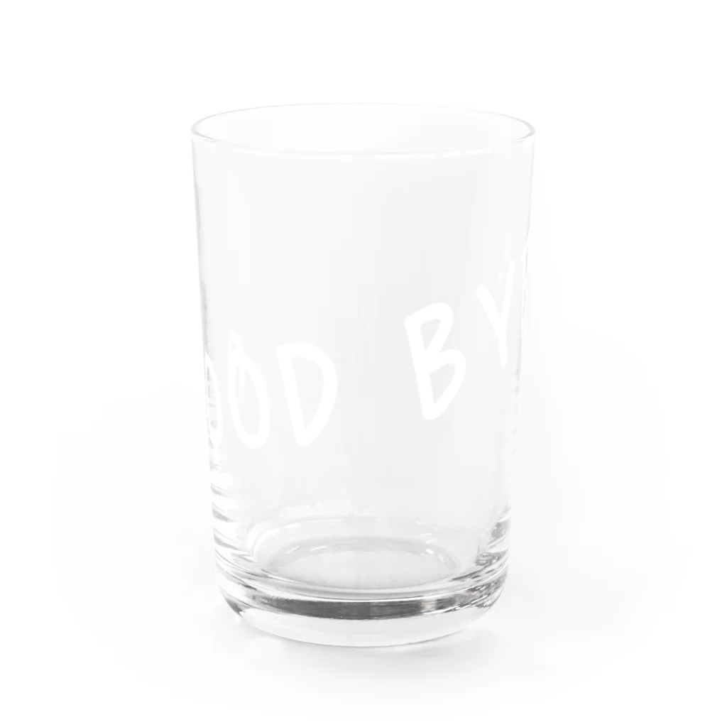 SANKAKU DESIGN STOREのGood Bye! カジュアル白 Water Glass :front