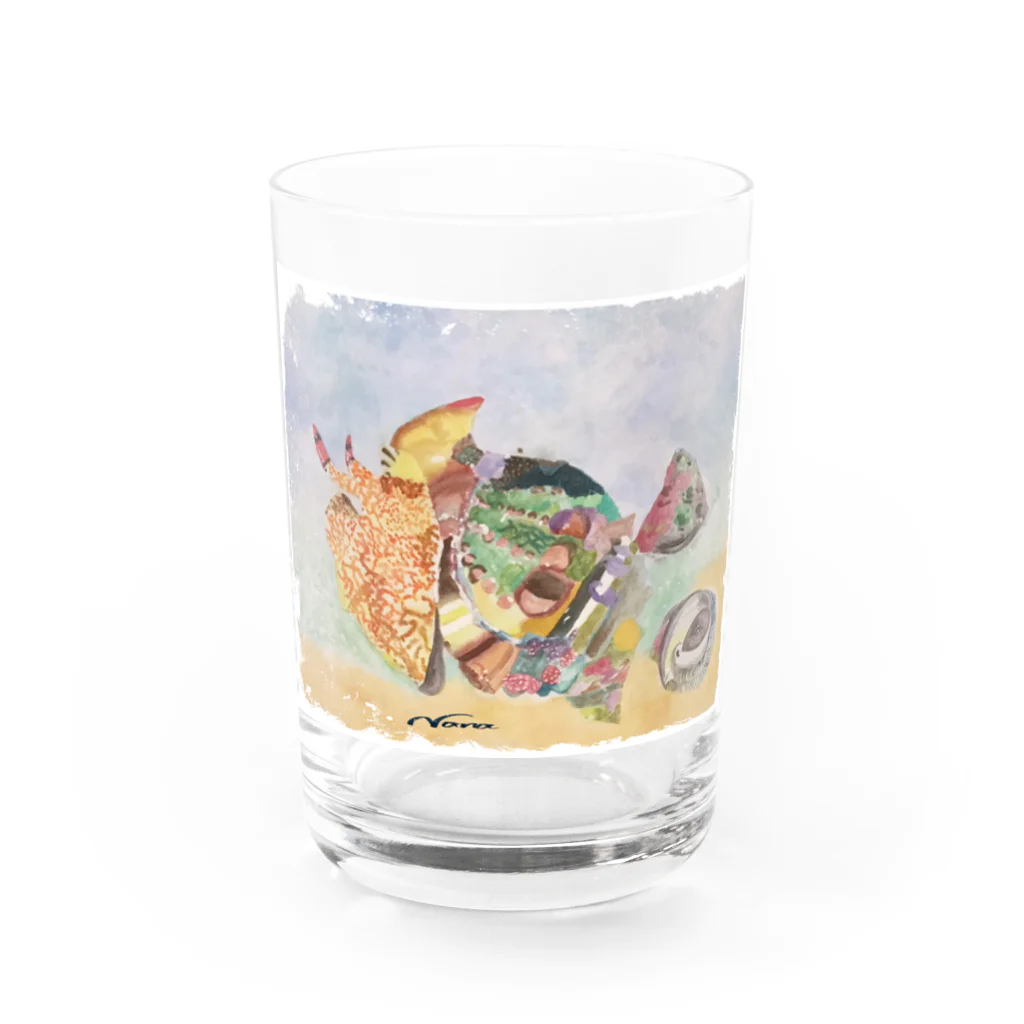 NanaCoco10  ナナココのホラガイ　水彩画 Water Glass :front