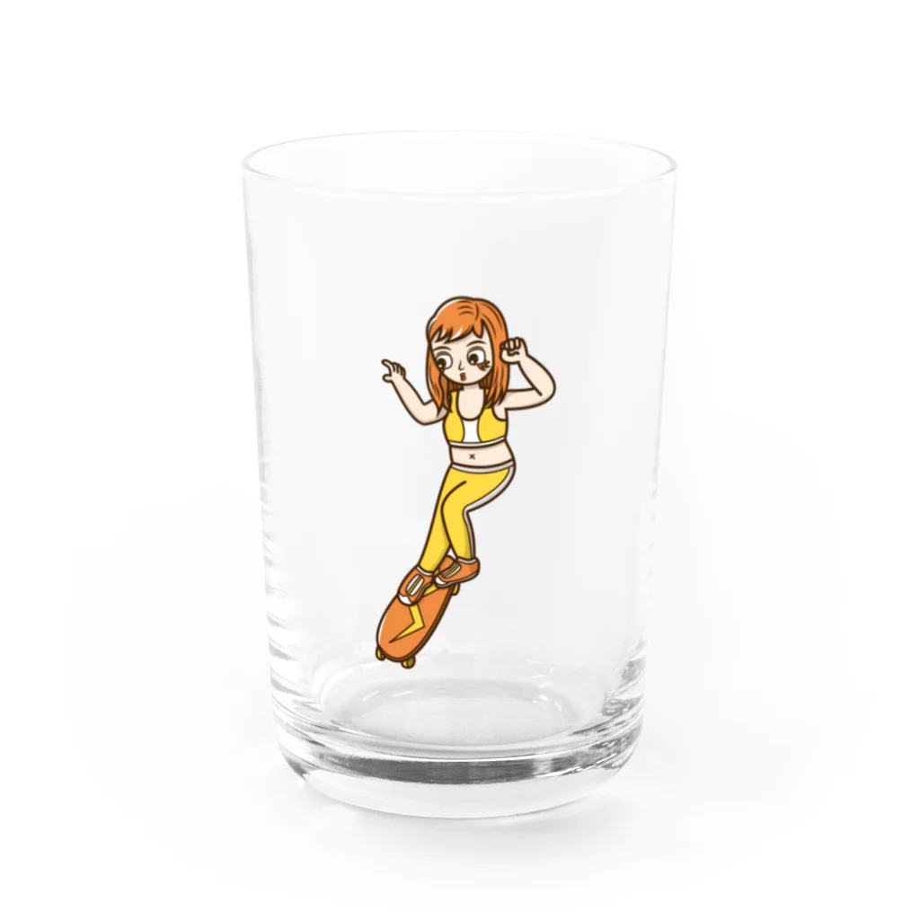 Sophie's storeのスケボー少女 Water Glass :front