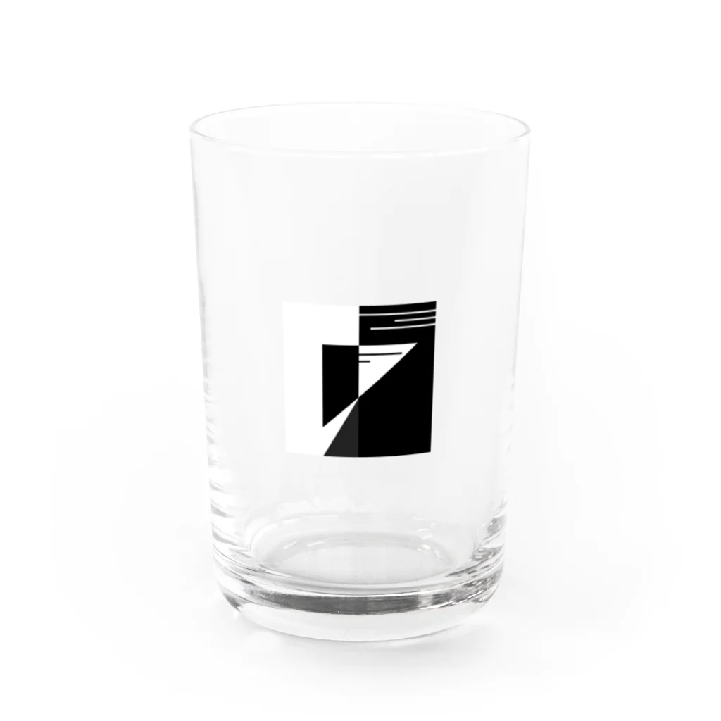 午前6時午後8分の白黒つけれない三角 Water Glass :front