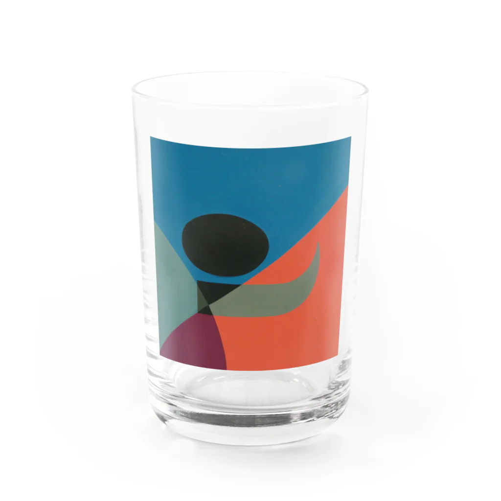 レターオールソーツのKaleidoscope 万華鏡 Katakana series ン Water Glass :front