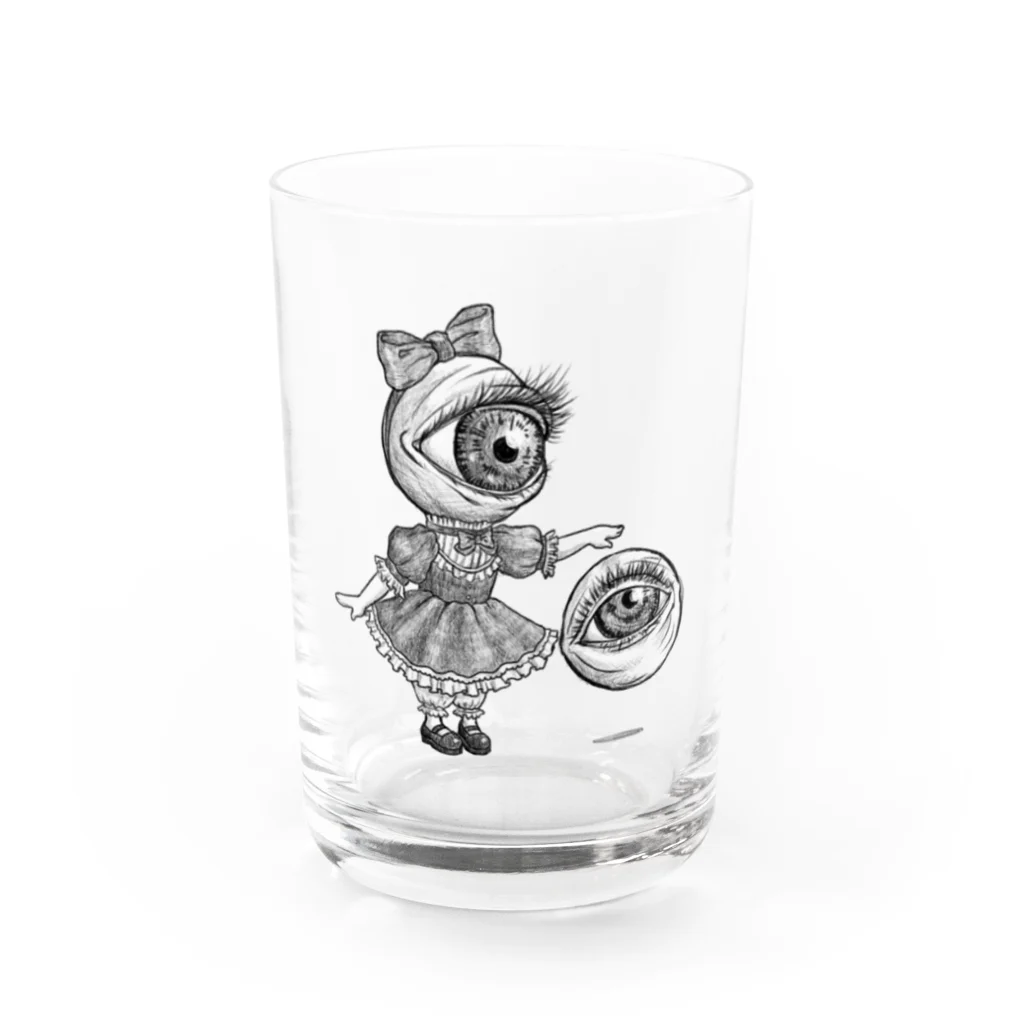 N谷スタジオの目玉少女 Water Glass :front