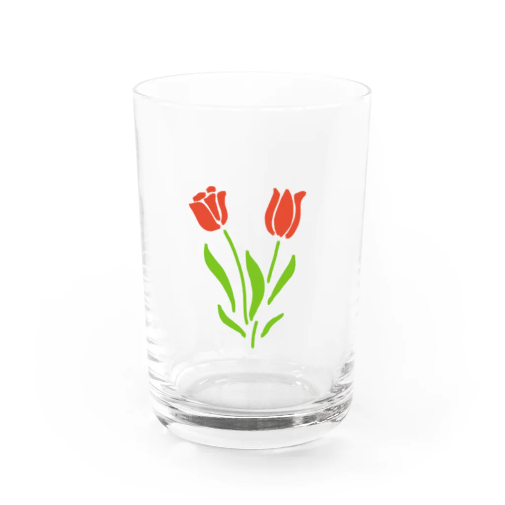 mizuo-seinaの2輪のチューリップ Water Glass :front