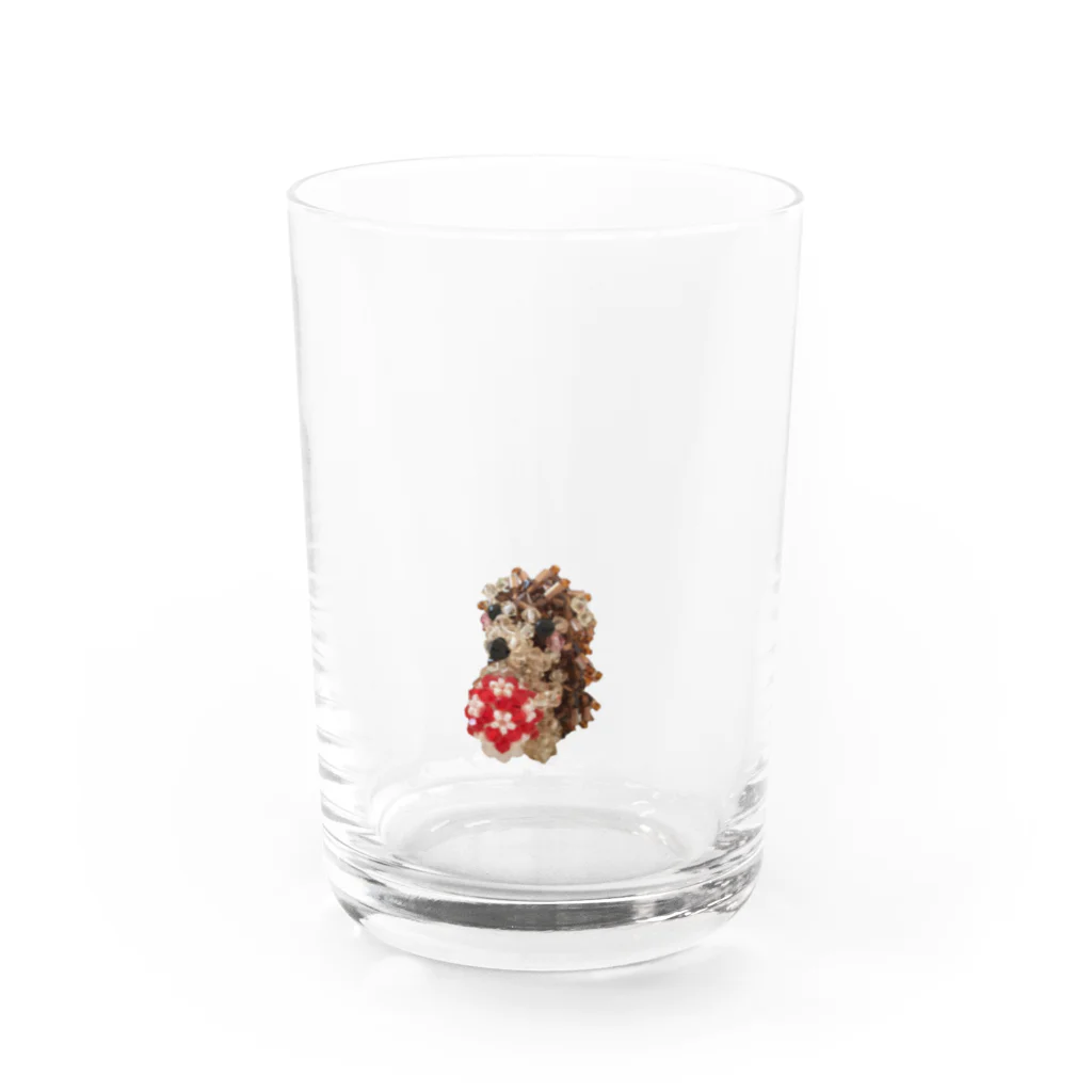 ちばのぶよのビーズのハリネズミくん Water Glass :front