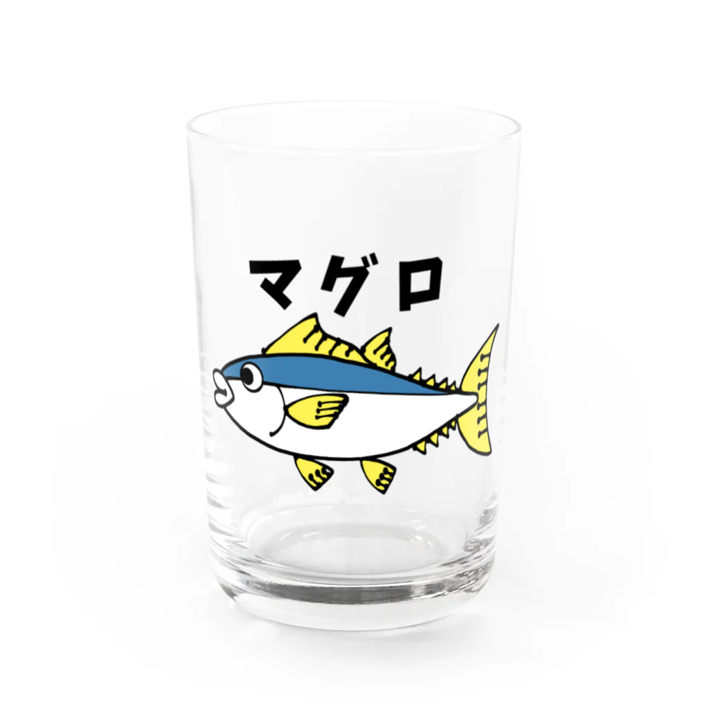 ねこねこうおのマグロくん グラス前面