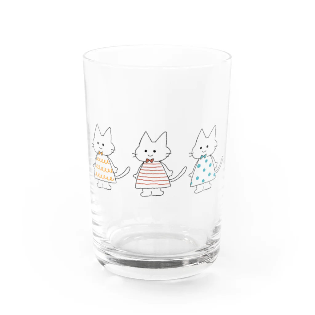 geko_sukeのワンピースねこちゃん Water Glass :front