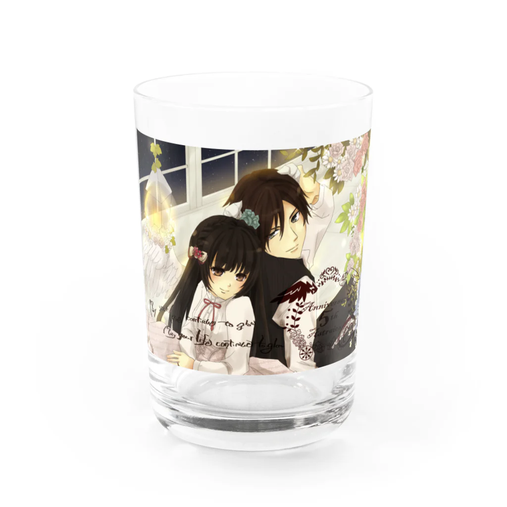 ❀天使色工房～咲良総司の小物やさん～❀のアストライオス５周年イラスト Water Glass :front