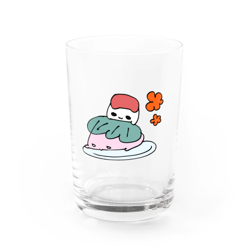 あぽぼのさくらおもちこちゃんとあんころもちよちゃん Water Glass :front