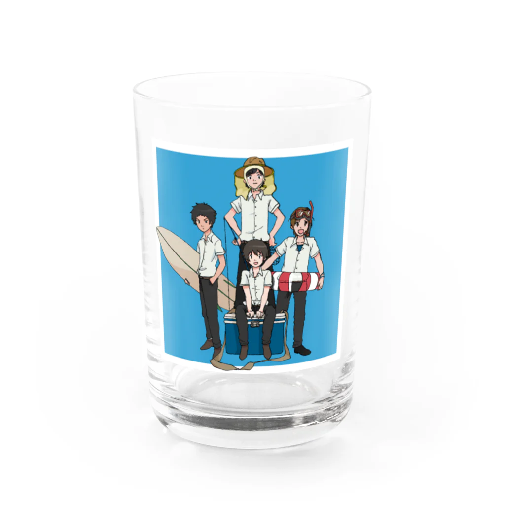 いしだの少年！ Water Glass :front