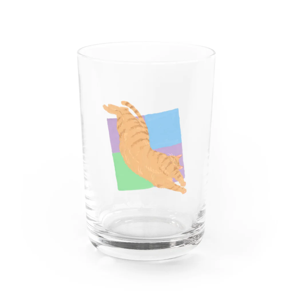 0faceの10cat_square Water Glass :front