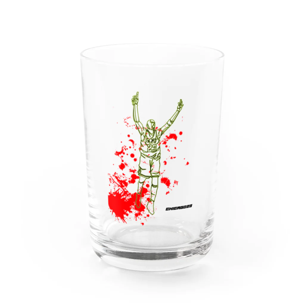 NBA Timesのバスケグッズ広場のChicago23 G.O.A.T食器 Water Glass :front