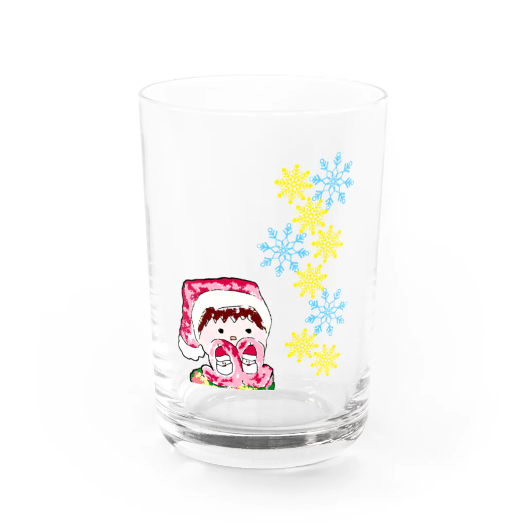 Thank you for your timeの❆ 初雪 ❆ Water Glass :front