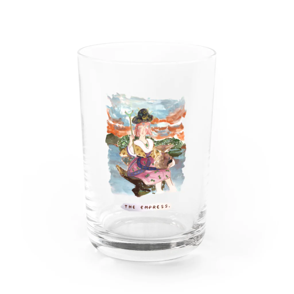 はにわのわの【タロットカード×埴輪】THE EMPRESS/女帝 Water Glass :front