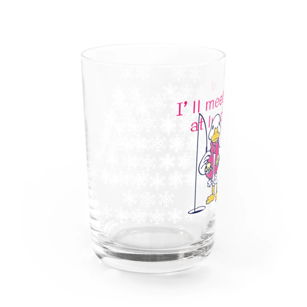 イラスト MONYAAT のCT76あひるのおひるさんのサカナ釣り*グラス Water Glass :front