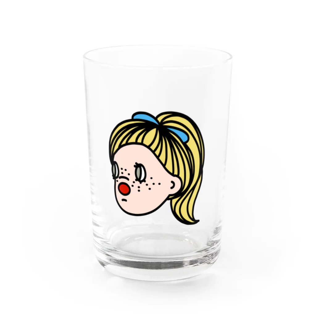 Kaoruko Negish｜画家の赤鼻の女の子 Water Glass :front