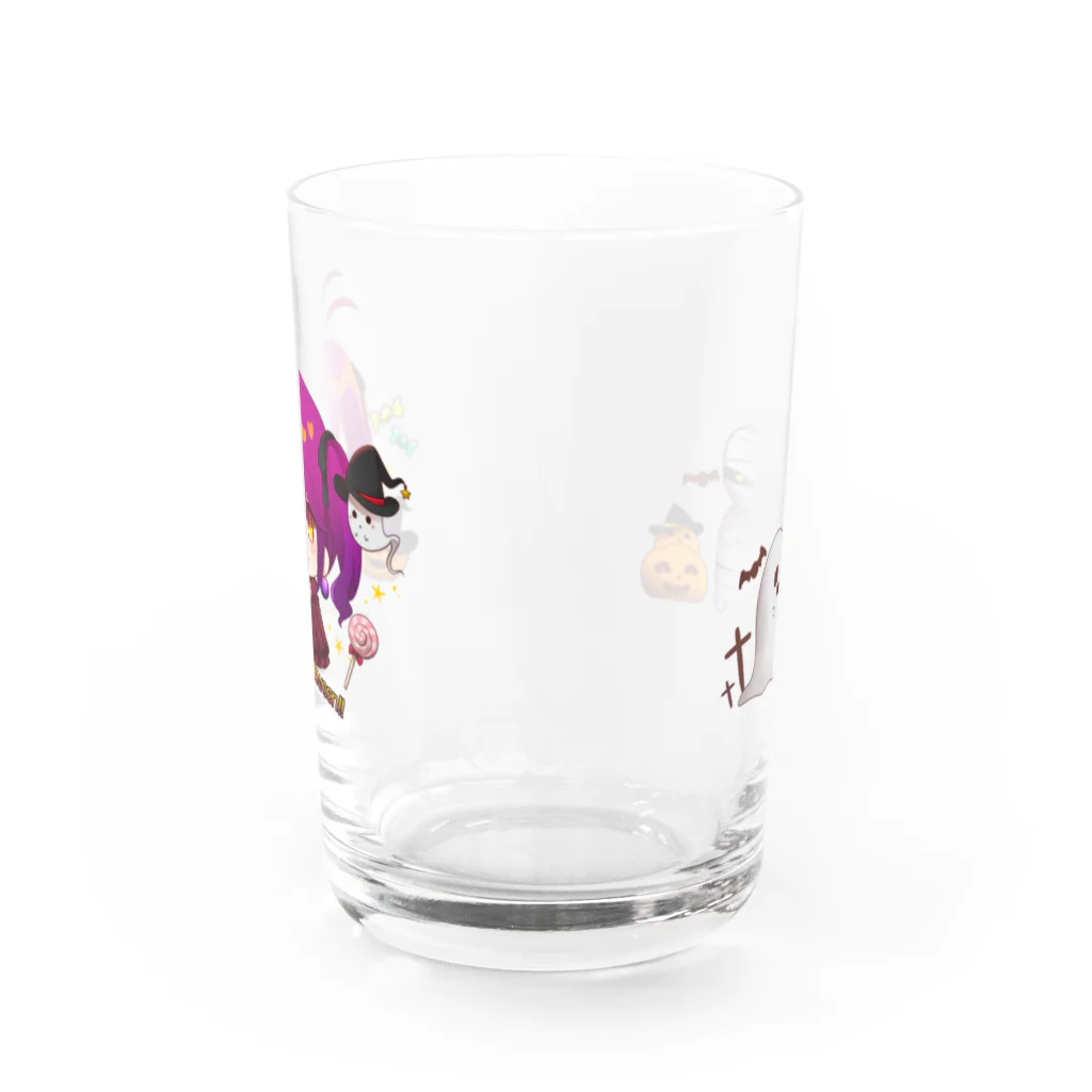 Yuzuha_torichiのミルキー＋おばけ＆まみーくん Water Glass :front