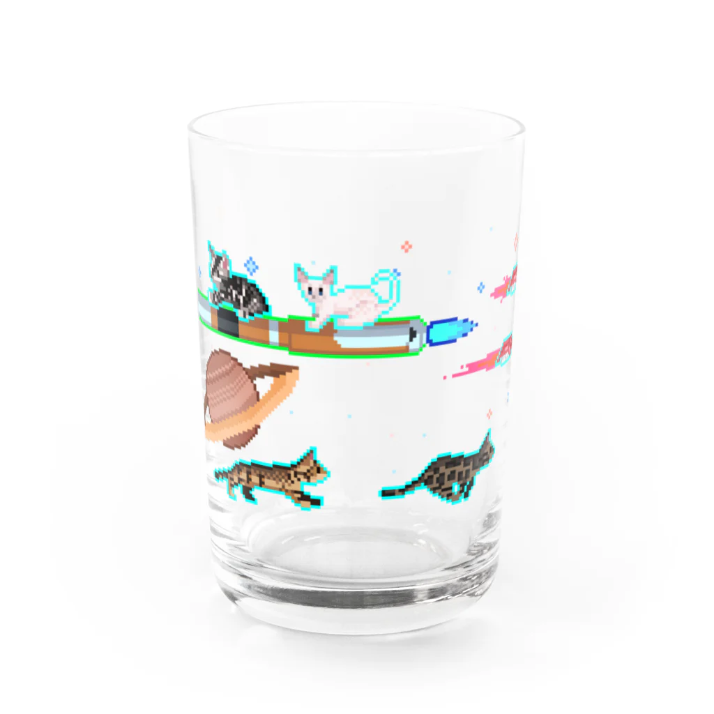 Bengal RocketのBengal Rocket ドット絵グラス Water Glass :front